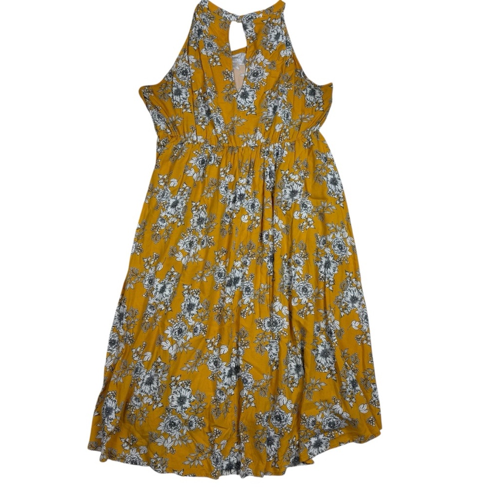 Torrid Yellow Floral Sleeveless Dress - Picture 3 of 8